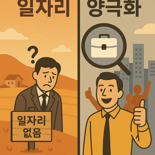 지난 10년간 취업자 증가분의 절반이 수도권 신도시에서 발생하며 수도권과 지방의 일자리 양극화 심해졌다.사진은 챗GPT로 만든 이미지.
