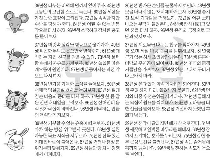 오늘의 운세 2025년 5월 10일 土(음력 4월 13일)·2025년 5월 11일 日(음력 4월 14일)