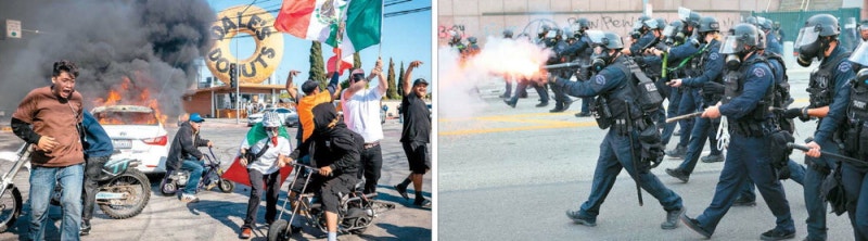 LA 이민단속 반대시위 격화 … 트럼프 "주방위군 2천명 투입"