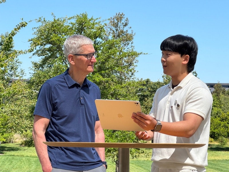 루게릭 환자 돕는 앱 개발한 韓학생, 팀 쿡 만났다