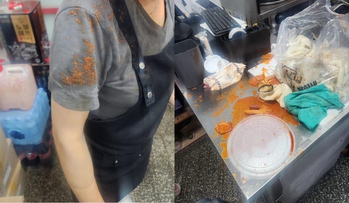 배달 불만에 매장 찾아가 <b>떡볶이</b> 투척…“<b>어머니</b> 생각에 피가 거꾸로 솟...