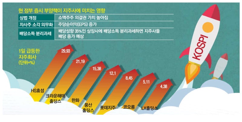 상법개정 초읽기…지주사株 신고가 행진
