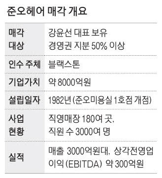 [단독] '미용실 신화' 준오헤어 블랙스톤에 매각 추진