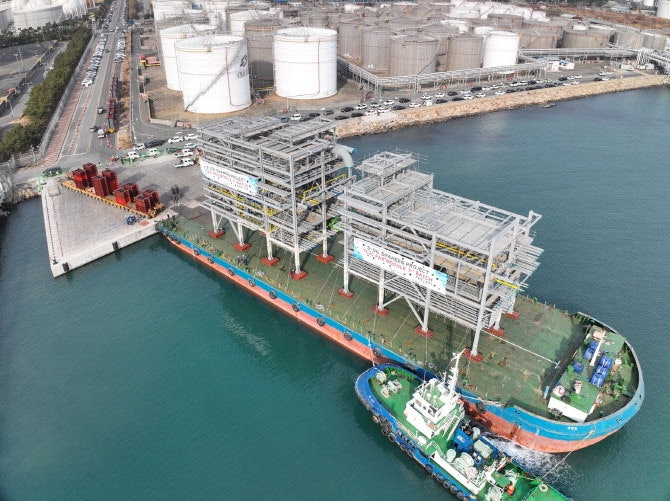 DL, 울산 샤힌프로젝트 '1만t 모듈' 설치