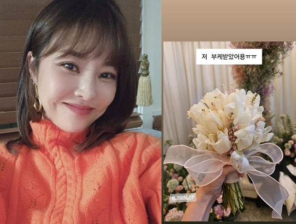김준호·<b>김지민 결혼식 부케</b> 주인공은 한윤서였다