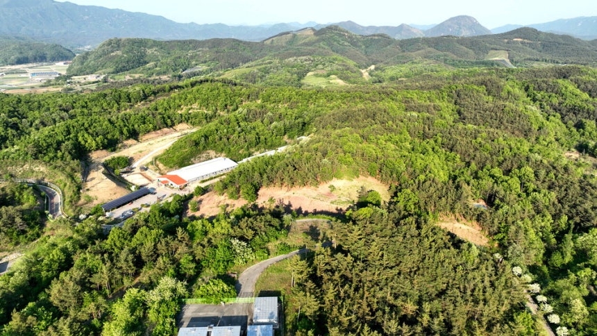 대구시 군위군이 180홀 규모의 파크골프장 조성을 추진 중인 의흥면 이지리 전경. 군위군