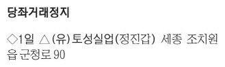 [표] 당좌거래정지