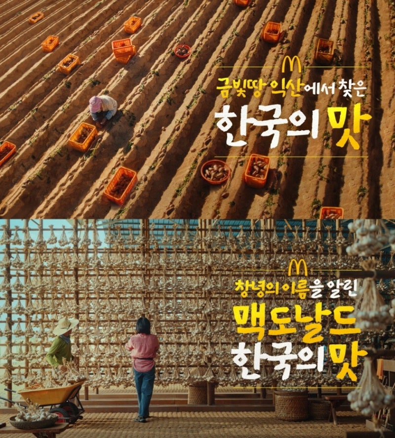 창녕 마늘·익산 고구마 … 맥도날드 '한국의 맛' 광고제 6관왕
