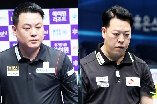 ‘토종 양강’ <b>조재호 강동궁</b> ‘4분 간격’ 승부치기 敗 64강서 고배…조...