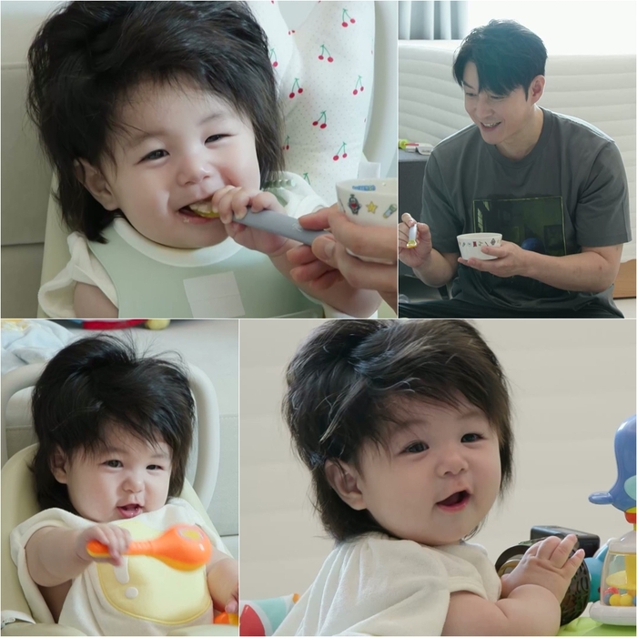 ‘슈돌’ <b>심형탁</b> 아들 <b>하루</b>, <b>한우 이유식</b>에 눈 번쩍...옹알이 폭발