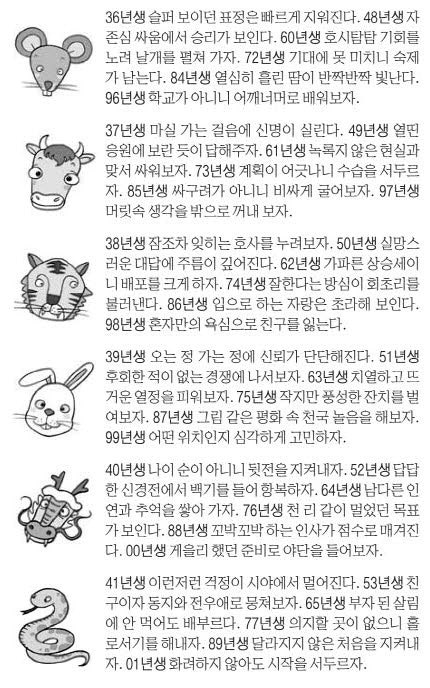 오늘의 운세 2025년 9월 29일 月(음력 8월 8일)