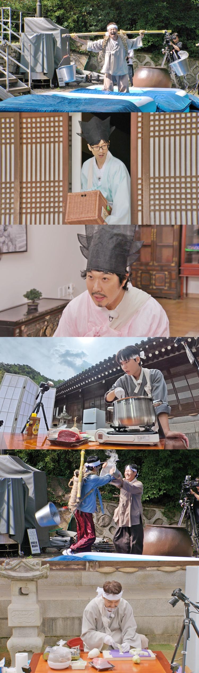 <b>전현무</b>, 요리대결→물싸움…‘하체 실종’ 야외 예능 적응기(‘<b>런닝맨</b>...