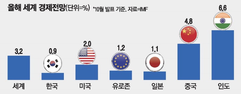 올해 韓 성장률 0.9% … IMF, 석달만에 소폭 상향