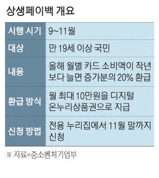"상생페이백 신청해볼까" 415만명 평균 5만원 받아