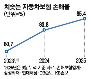 車보험 손해율 90% 육박하자 … 손보사 5년만 보험료인상 추진