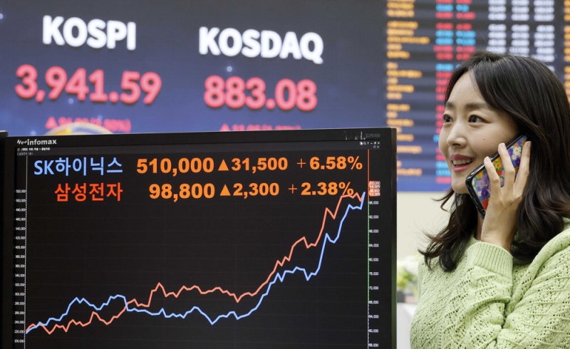 "1%만 오르면 4천피"…삼전+하이닉스 시총 1020조