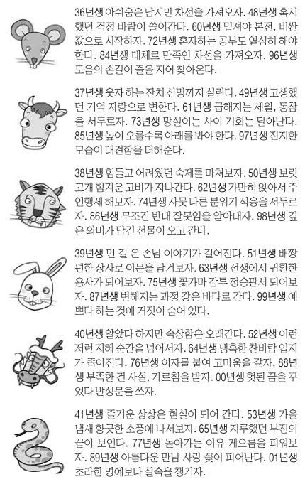 오늘의 운세 2025년 11월 6일 木(음력 9월 17일)