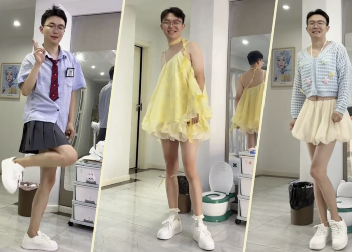 여자 다리인 줄 알았던 남자 미니스커트 레깅스 모델로 떼돈 번 사연