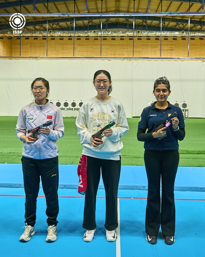 한국 <b>사격</b>, 카이로 <b>세계선수권</b> 金7 종합 <b>2위</b>… 양지인·오세희 2관왕