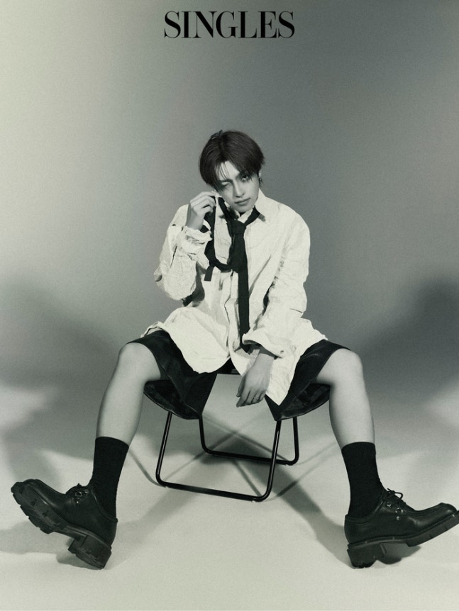 Hongjoong's pictorial photos from the December issue of Singles Japan