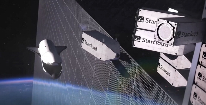 구글과 스타클라우드가 계획하고 있는 우주 데이터센터 상상도.  스타클라우드