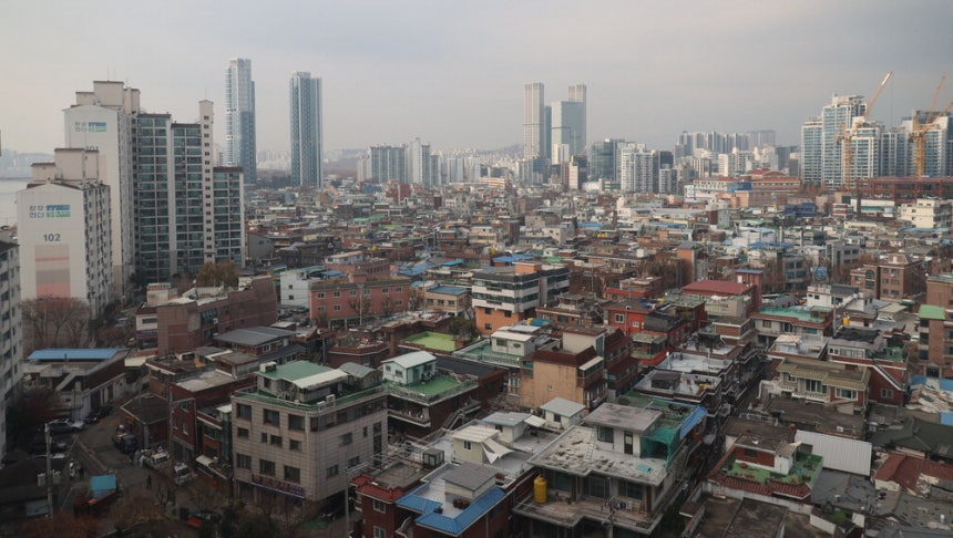 성수전략정비구역 1지구 전경.아크로서울포레스트와 트리마제 등이 보인다.이승환 기자