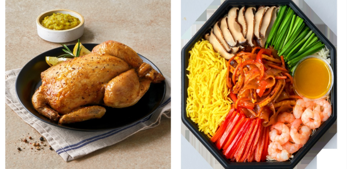  델리바이애슐리의 통닭과 양장피.[이랜드이츠]