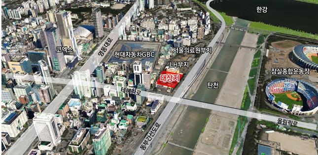  옛 한국감정원 용지 위치도.서울시