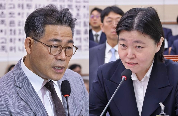  백해룡 경정(왼쪽)과 임은정 서울동부지검장 [사진출처=연합뉴스/ 편집]