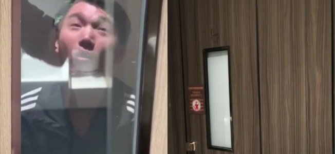  금연 구역에서 담배 연기가 감지되자 불투명했던 가림막이 투명하게 바뀌었다.[SCMP]