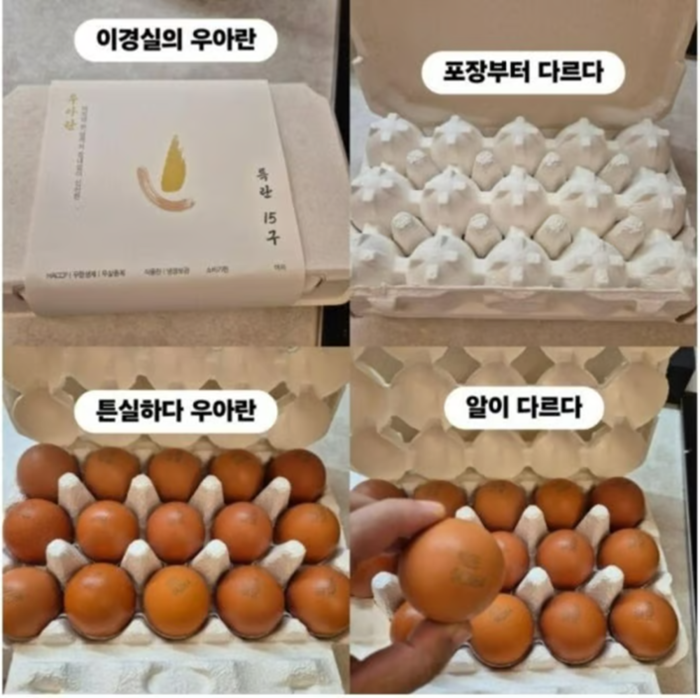  이경실이 판매한 달걀‘우아란.사진| SNS