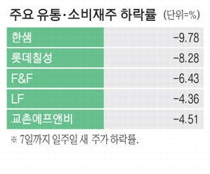 내수 한파에 더 쓸쓸한 의류·외식株