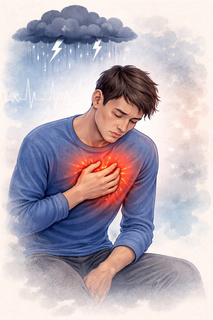 우울증이 심혈관 질환에 영향을 미칠 수 있다는 연구결과를 형상화한 그림. 사진=챗GPT