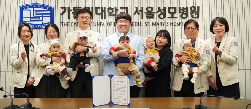 성모병원 홍보대사 된 다섯쌍둥이