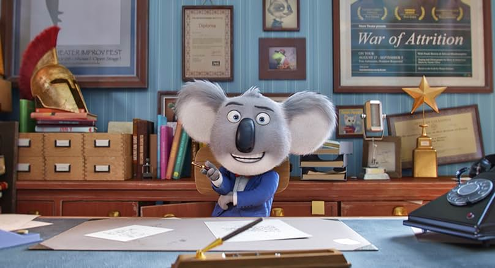  공연 기획자로 대성하고 싶은 버스터 문.그러나 극장을 찾는 발길이 뜸해지며 빚이 점점 늘어간다.[IMDb]