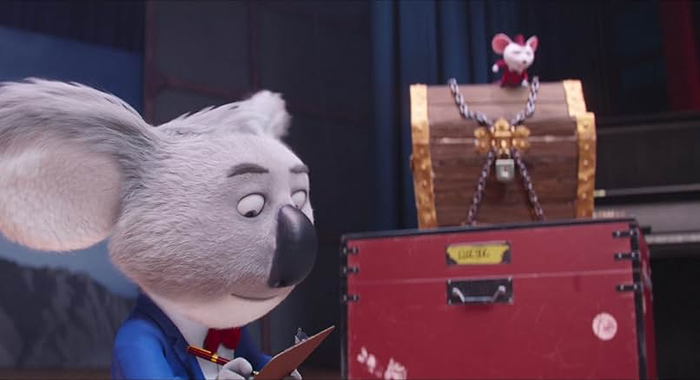  버스터 문의 오디션엔 재능 있는 동물들이 몰리는데,행사 안내 포스터에 우승 상금이 0이 2개 더 붙은 채 공지됐기 떄문이다.우승 상금이 순식간에 10만달러로 커진 것.버스터 문은 이 오해를 바로잡