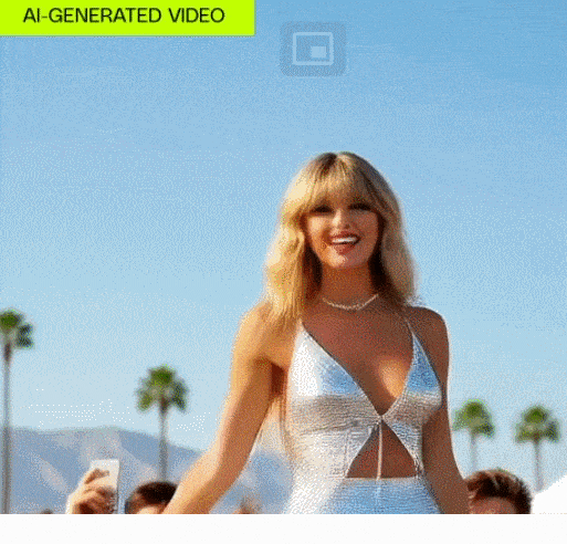  미국의 IT 미디어 더 버지가 그록을 이용해 생성한 유명 팝가수 테일러 스위프트의 노출 영상.스위프트가 춤추는 이미지를 생성한 후‘스파이스 모드’를 이용해 영상을 만들자,옷을 벗고 춤추는 영상을 만들어냈다.