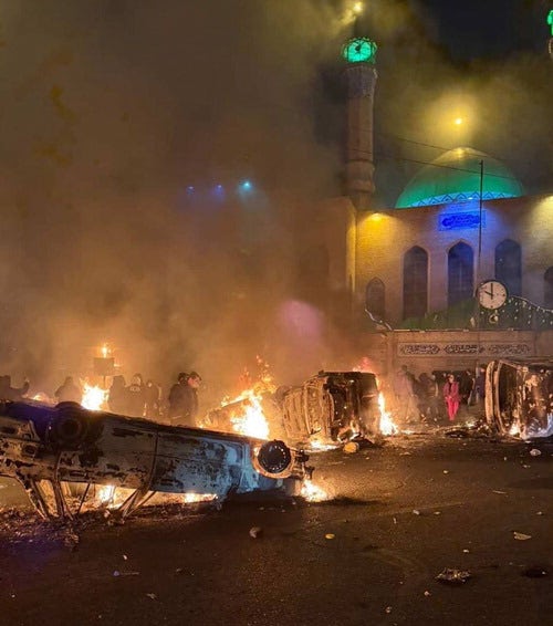 [포토] 들불처럼 번지는 이란 반정부시위