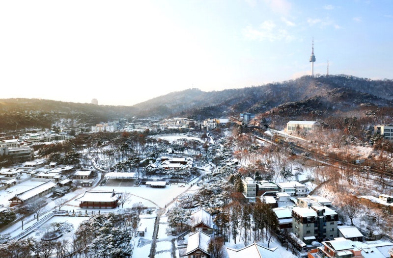 [포토] 눈 소복하게 쌓인 남산골 한옥마을