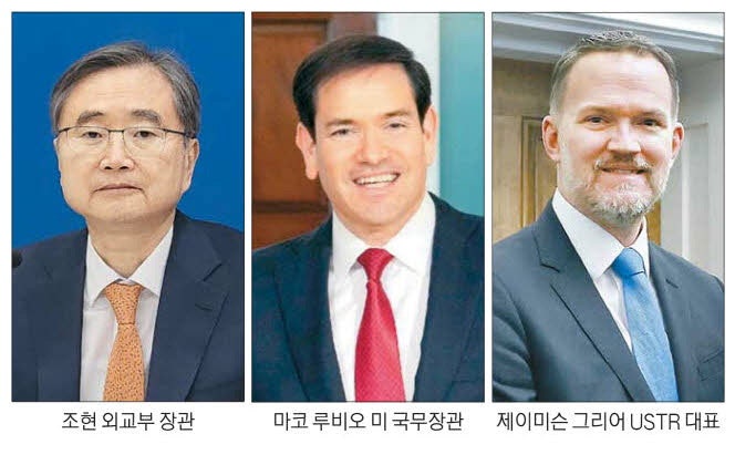 그리어, 비관세장벽 완화 압박 … 조현 "투자입법 지연 고의아냐"