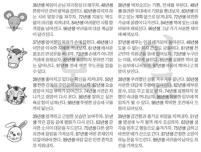 오늘의 운세 2026년 2월 21일 土(음력 1월 5일)·2026년 2월 22일 日(음력 1월 6일)