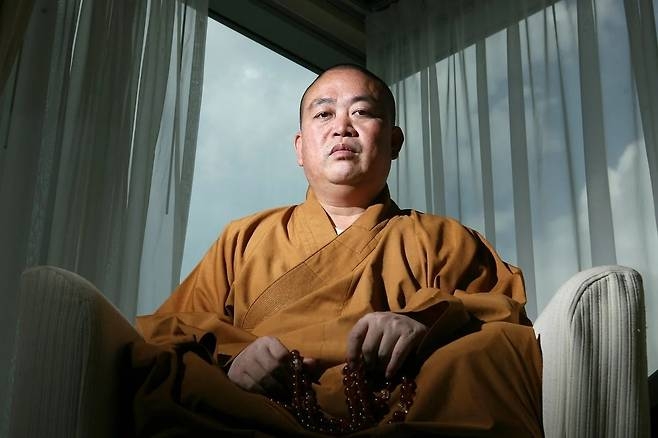  스융신 중국 소림사 전 주지 [연합뉴스]