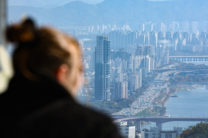  서울 남산에서 바라본 아파트 단지.연합뉴스