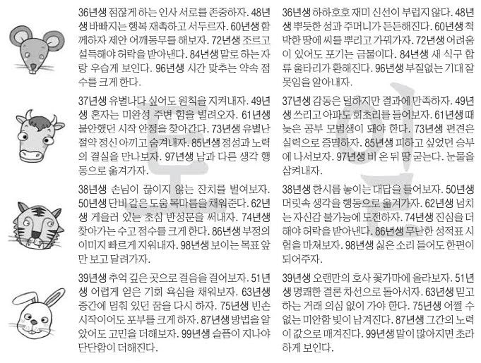 오늘의 운세 2026년 4월 11일 土(음력 2월 24일)·2026년 4월 12일 日(음력 2월 25일)