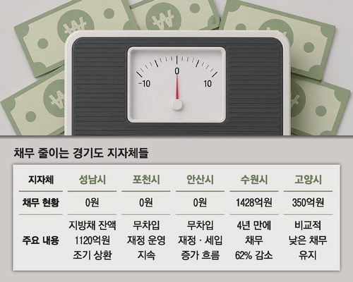 성남·포천·안산 '채무 제로' 도시로 간다