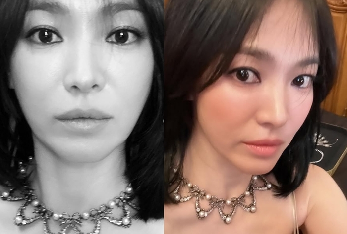 송혜교, 초근접 셀카도 완벽하네...러블리 윙크