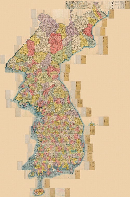 독도표기 대동여지도 채색 필사본 경매