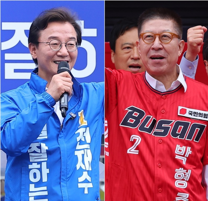 [속보] 부산시장 <b>전재수</b> 50.2%·박형준 48.3%…방송3사 출구조사