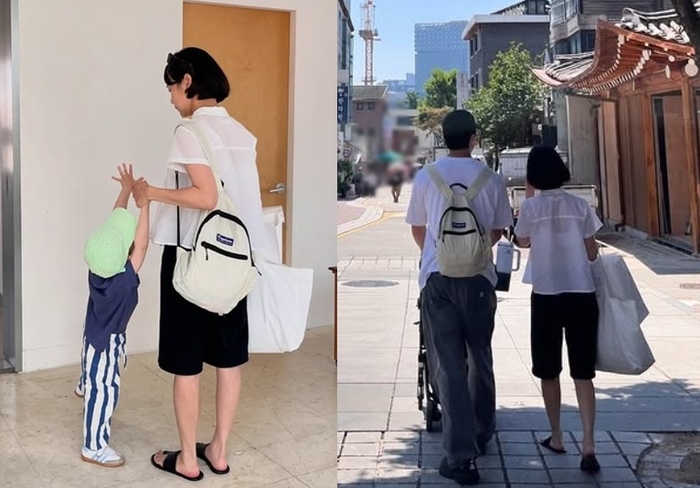 윤승아 김무열 부부, 아들과 함께한 화목한 길거리 데이트 일상