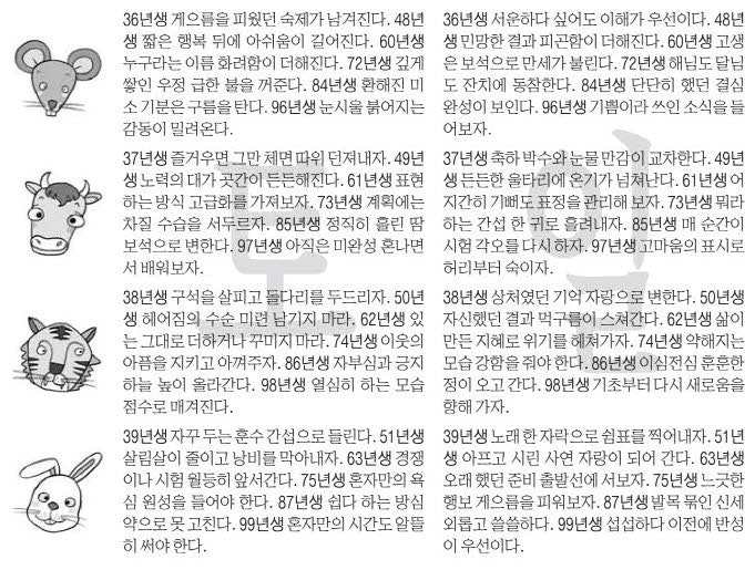 오늘의 운세 2026년 7월 4일 土(음력 5월 20일)·2026년 7월 5일 日(음력 5월 21일)